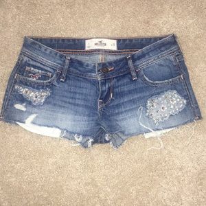 Beaded Jean shorts